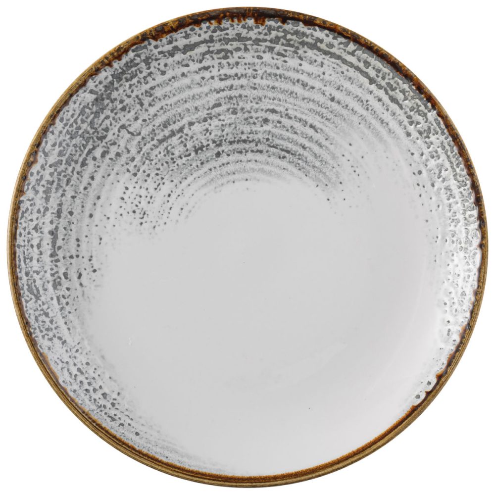 Churchill Teller flach Studio Prints Accents Jasper Grey Coupe; 26 cm (Ø); grau/braun; rund; 12 Stück / Pack