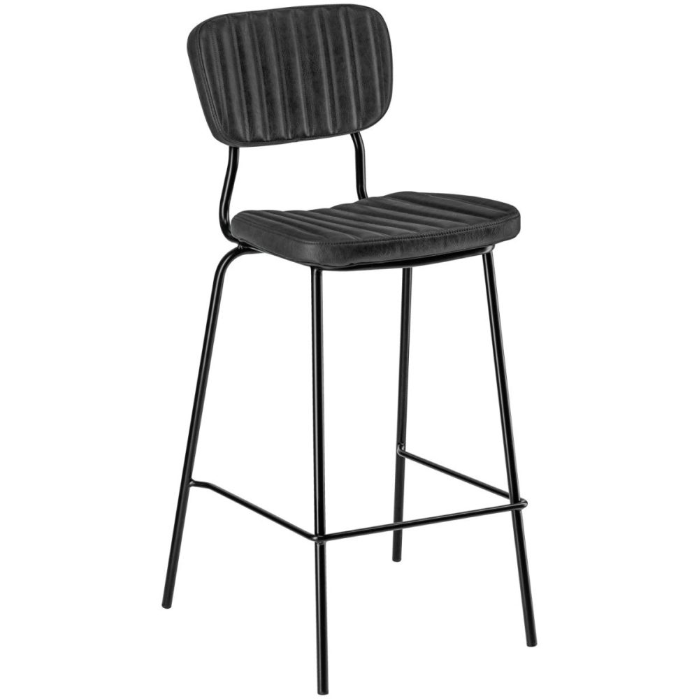 VEGA Barstuhl Tolo; 53x53x112 cm (BxTxH); Sitz schwarz, Gestell schwarz; 2 Stück / Pack