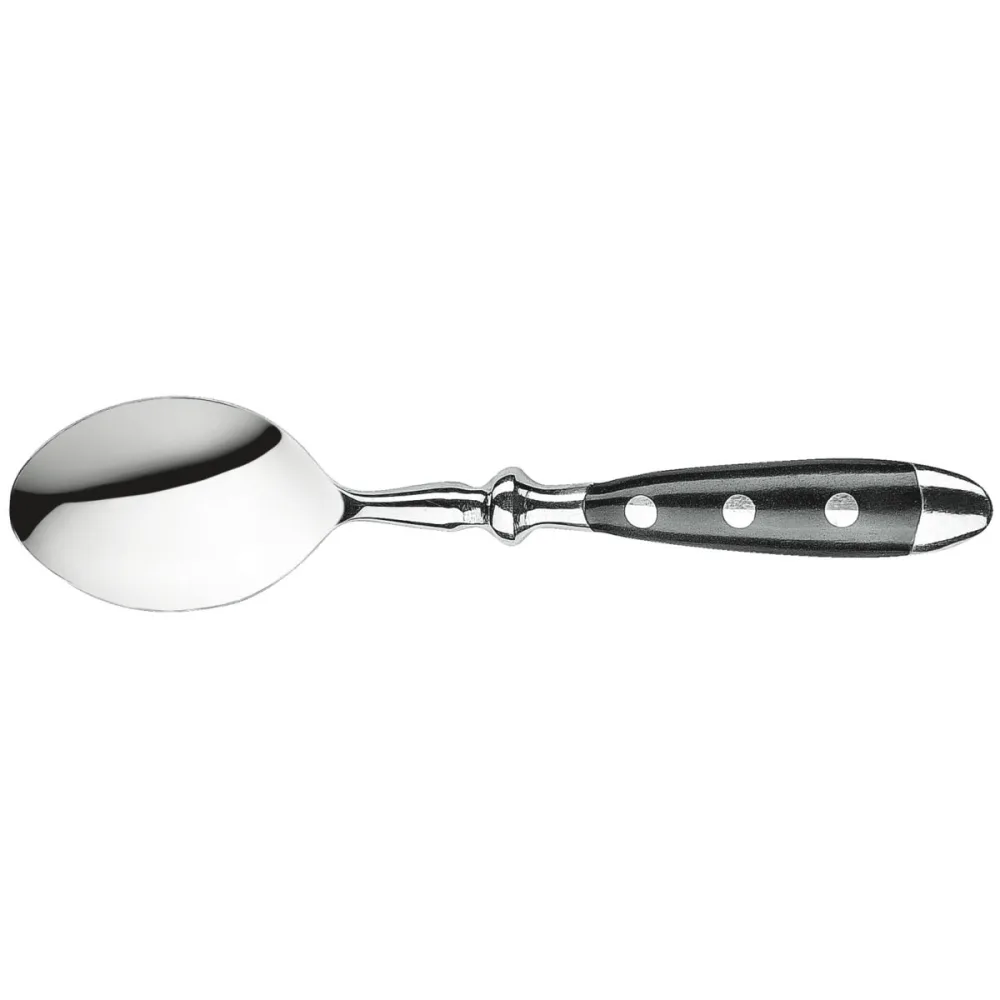 PULSIVA Kaffeelöffel Gutshof; 15.1 cm (L); silber, Griff schwarz; 12 Stück / Pack