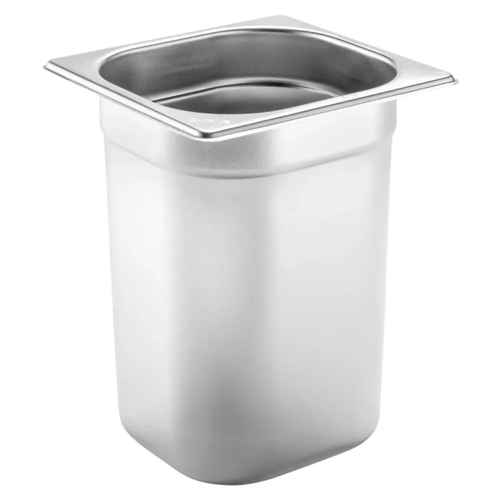 PULSIVA GN-Behälter 1/6 Basic; GN 1/6, 3400 ml, 17.6x16.2x20 cm (LxBxT); silber