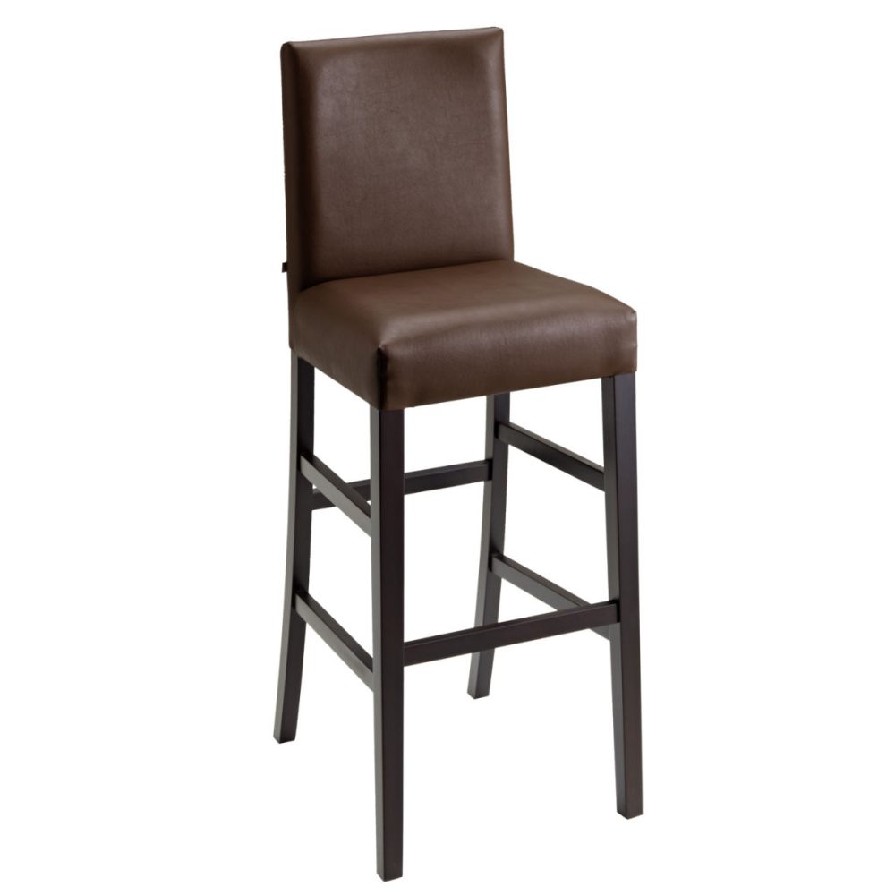 VEGA Barstuhl Havanna; 44.5x49x113.5 cm (BxTxH); Sitz braun, Gestell wenge; 2 Stück / Pack