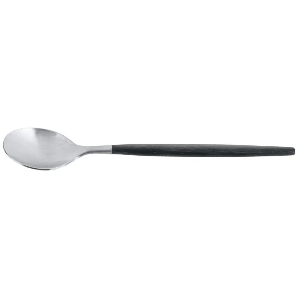 VEGA Kaffeelöffel Turin; 15.5 cm (L); schwarz/edelstahl, Griff schwarz; 12 Stück / Pack