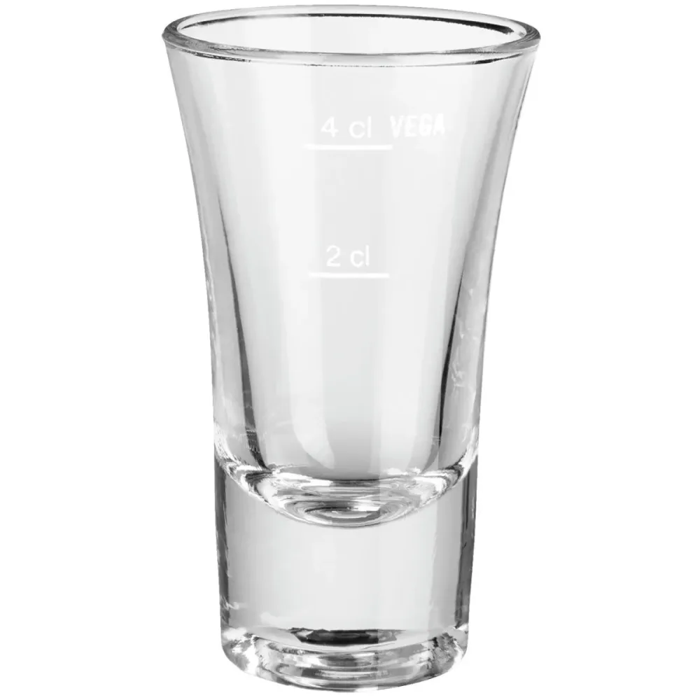 VEGA Schnapsglas Podena; 60 ml, 5.1x8.8 cm (ØxH); transparent; 2 cl & 4 cl Eichstrich, 6 Stück / Pack