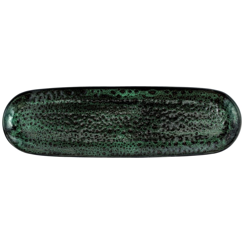 VEGA Servierplatte Black Reef oval; 46.5x14x2.5 cm (LxBxH); grün/schwarz; oval; 6 Stück / Pack