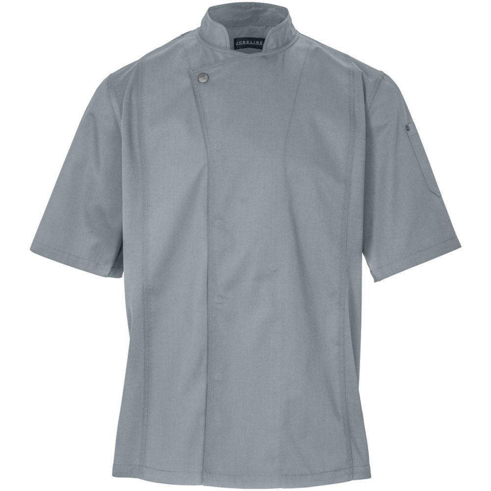 JOBELINE Herren Kochjacke Carter Kurzarm; Kleidergrösse 56; grau