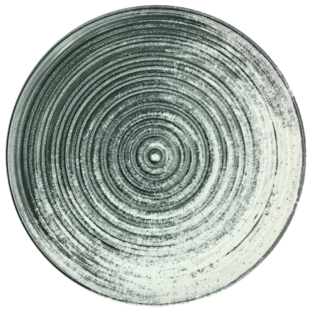 VEGA Teller flach mit Rand Etana; 21x1 cm (ØxH); weiss/anthrazit; rund; 6 Stück / Pack