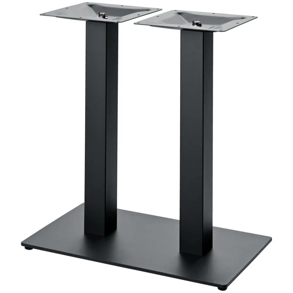 VEGA Indoor Doppel-Tischgestell Fino eckig; 70x40x72 cm (BxLxH); schwarz; rechteckig