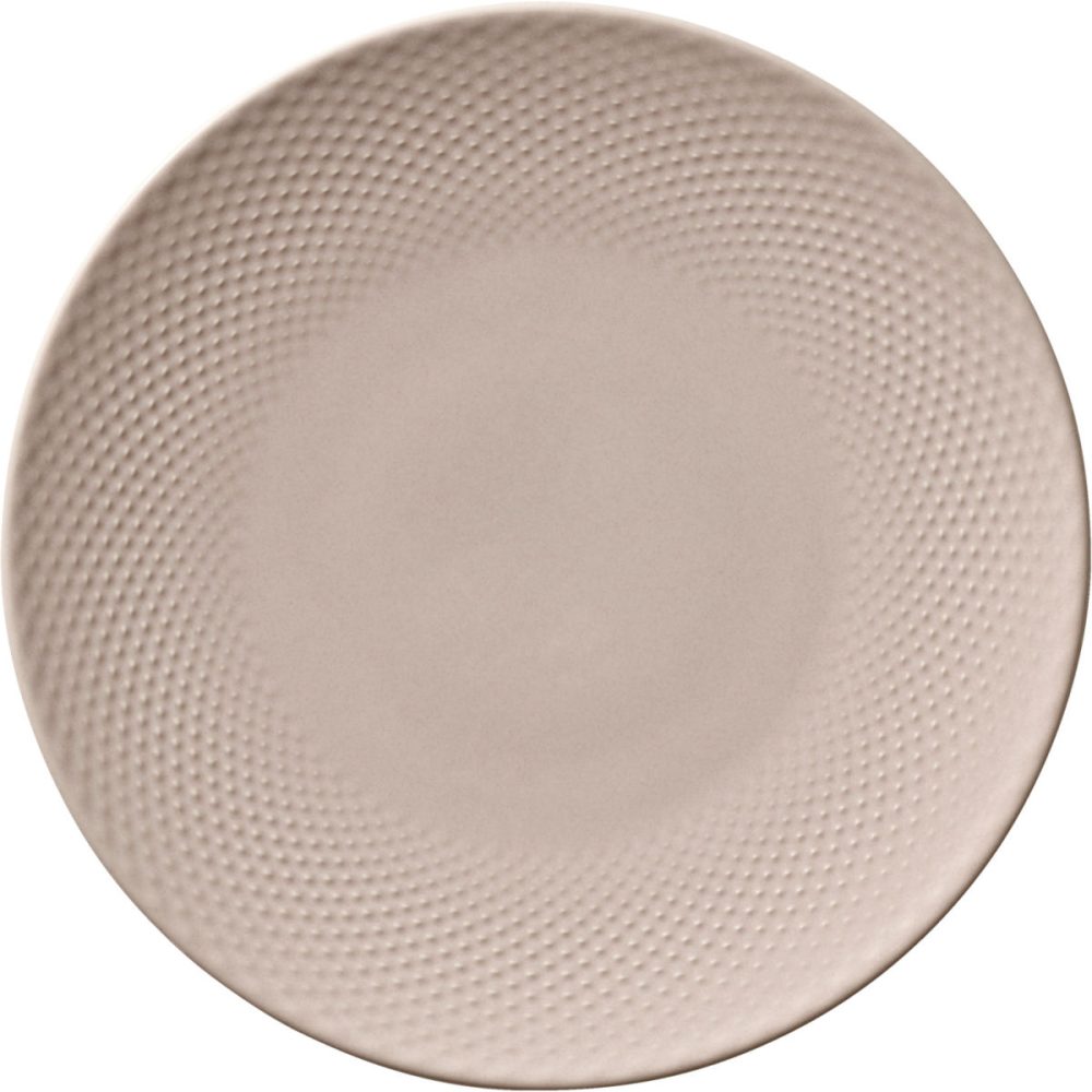 HEART&SOUL Teller flach Pine Relief rund coup; 24x2.5 cm (ØxH); rosé; rund; 6 Stück / Pack