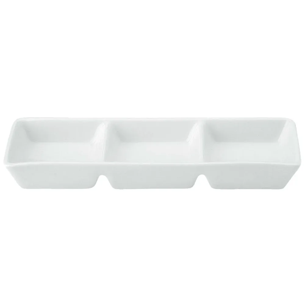 VEGA Platte Bali geteilt; 18.5x6x2.5 cm (LxBxH); weiss; 6 Stück / Pack