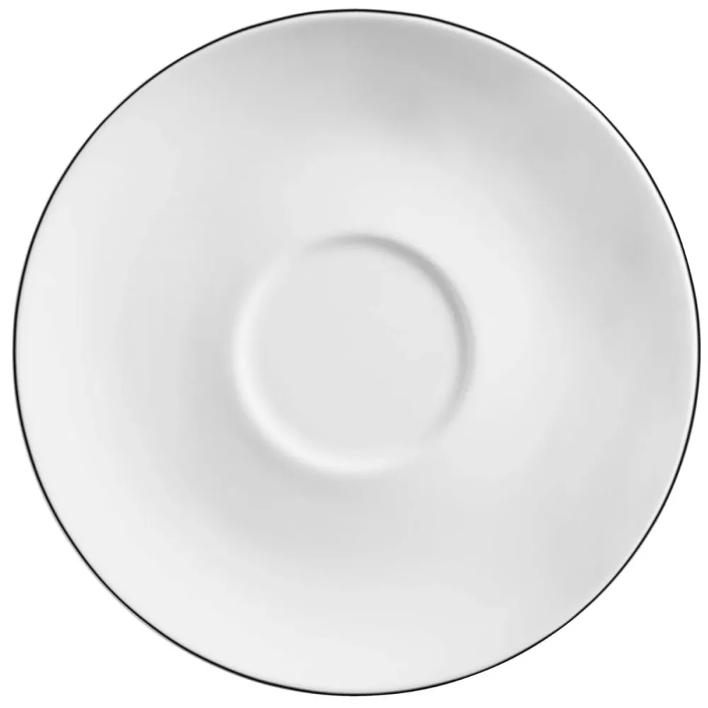 VEGA Kaffee-Untertasse Bellino; 15 cm (Ø); weiss/schwarz; rund; 6 Stück / Pack