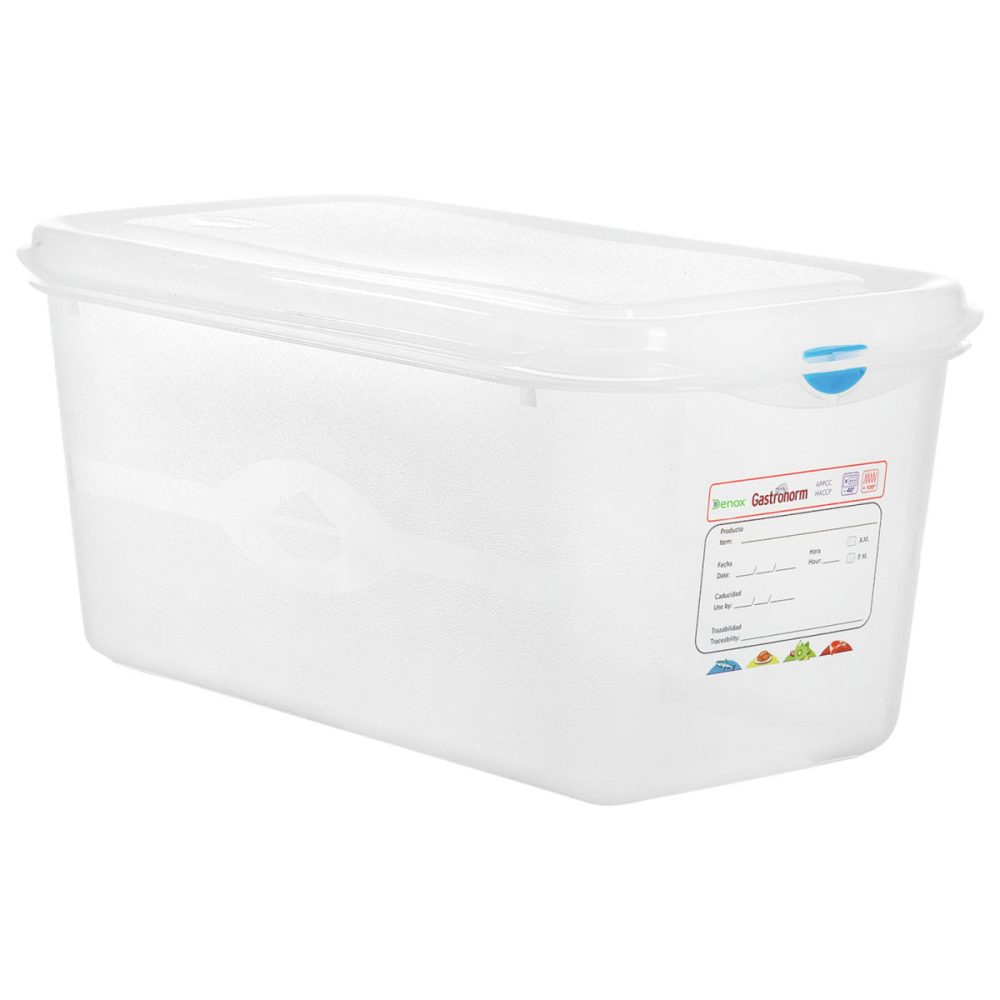 Denox GN-Kunststoffbehälter Dena 1/3; GN 1/3, 6000 ml, 32.5x17.6x15 cm (LxBxT); transparent; 6 Stück / Pack