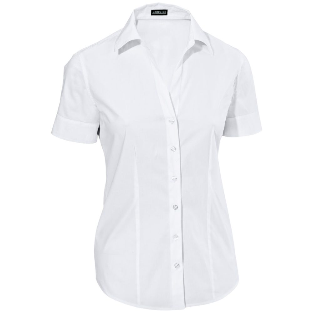 JOBELINE Damen Bluse Cecaria Kurzarm; Kleidergrösse 36; weiss