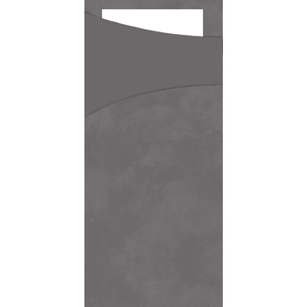 DUNI Servietten-/Bestecktaschen; 8.5x19 cm (BxL); grau/weiss; 100 Stück / Pack