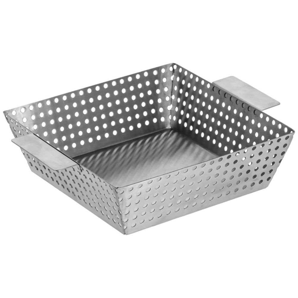 PULSIVA Brot-/Obstkorb Livenza; 20x20x5 cm (LxBxH); silber; quadratisch