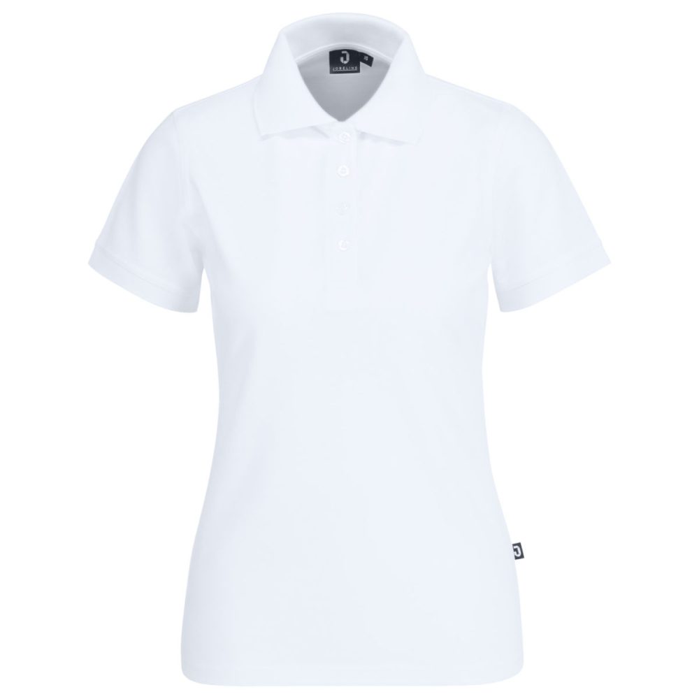 JOBELINE Damen Poloshirt Fly Kurzarm; Kleidergrösse 2XL; weiss