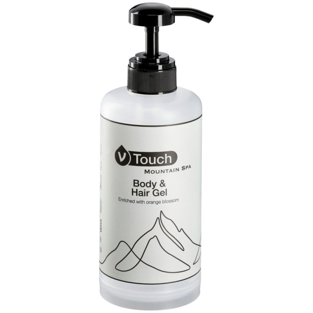V-Touch Hotel Pumpspender Mountain Spa für Duschgel & Shampoo; 400 ml; transparent; 15 Stück / Pack
