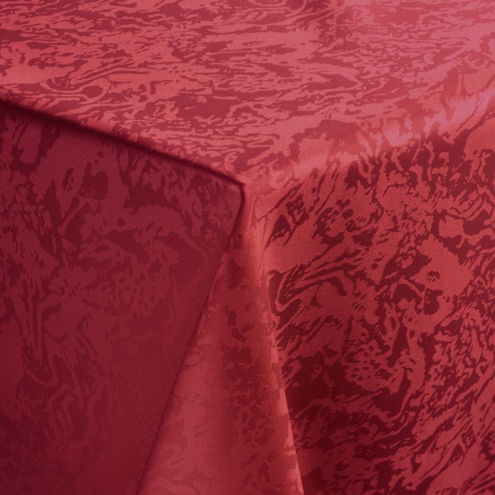 PULSIVA Tischdecke Marmor; 80x80 cm (BxL); burgund; quadratisch