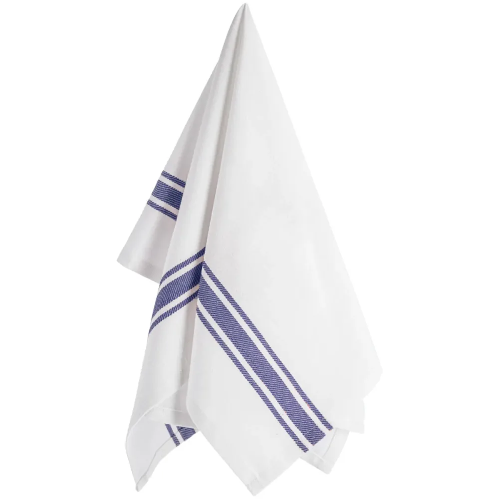 PULSIVA Geschirrtücher Rügen; 50x70 cm (BxL); weiss/blau; rechteckig; 10 Stück / Pack