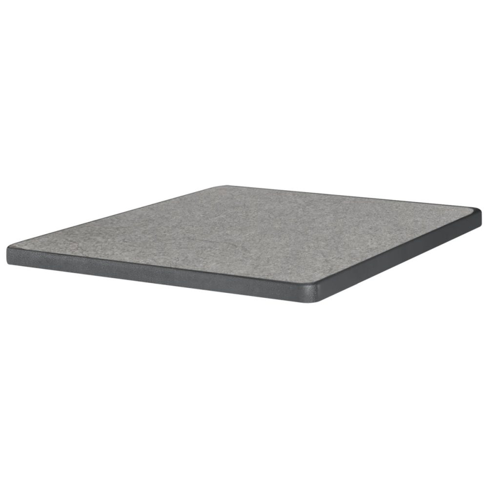 PULSIVA Tischplatte Sevelit quadratisch; 80x80 cm (LxB); steingrau; quadratisch