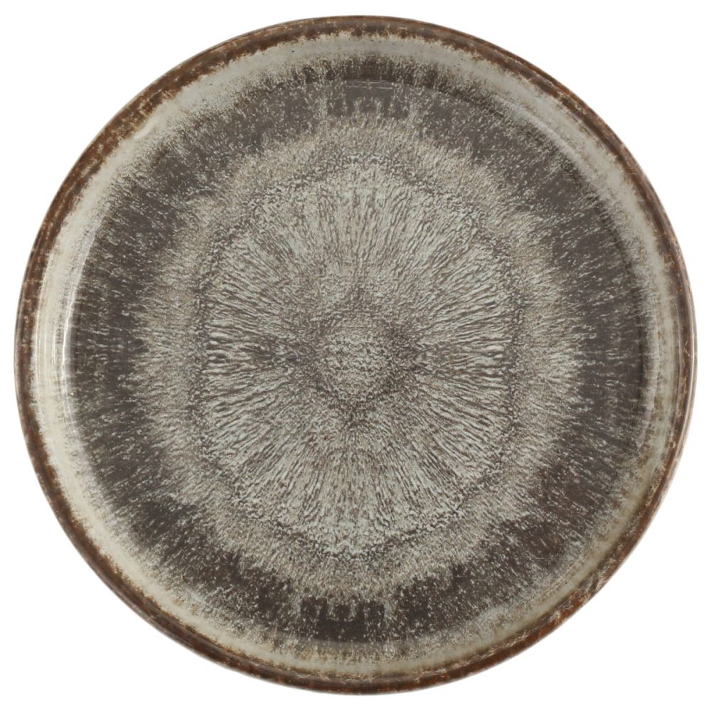 Porland Teller flach Iris mit hohem Rand; 27.5x2.4 cm (ØxH); grau/braun; rund; 6 Stück / Pack