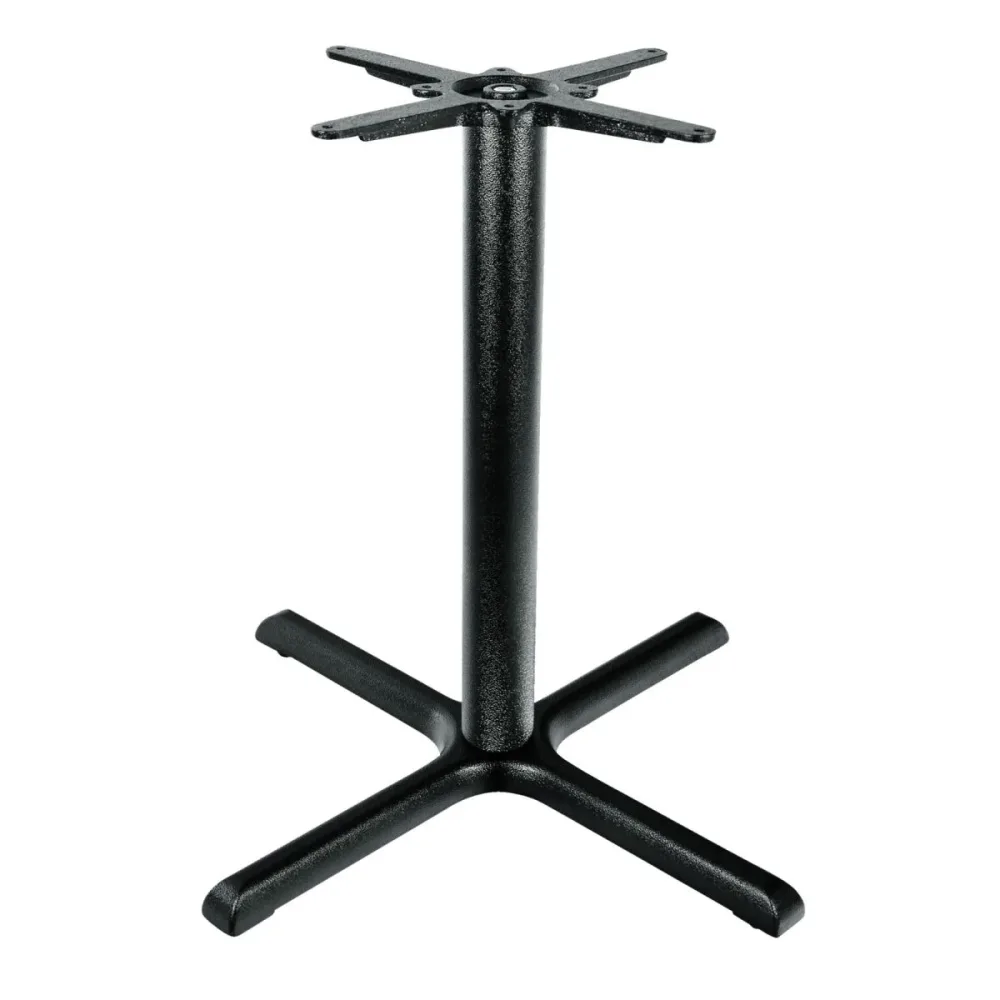 FLAT Tischsäule Regulo Guss kreuz; 57x56x72 cm (BxLxH); schwarz; quadratisch