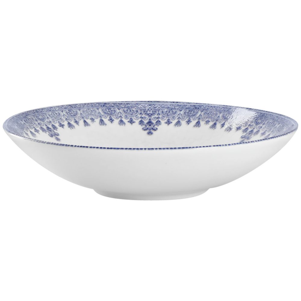 VEGA Teller tief Nonna; 700 ml, 21.5x5 cm (ØxH); weiss/blau; rund; 6 Stück / Pack