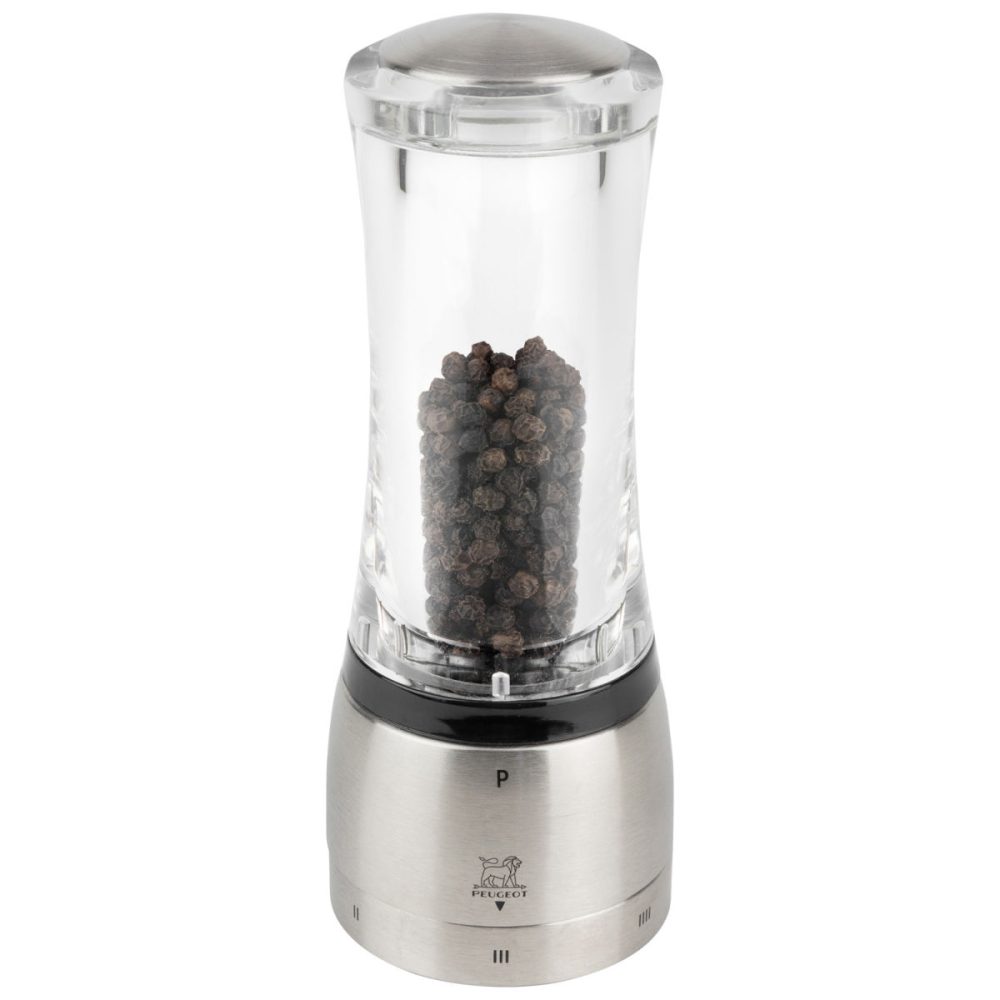 Peugeot Pfeffermühle Daman; 16 cm (H); silber/transparent