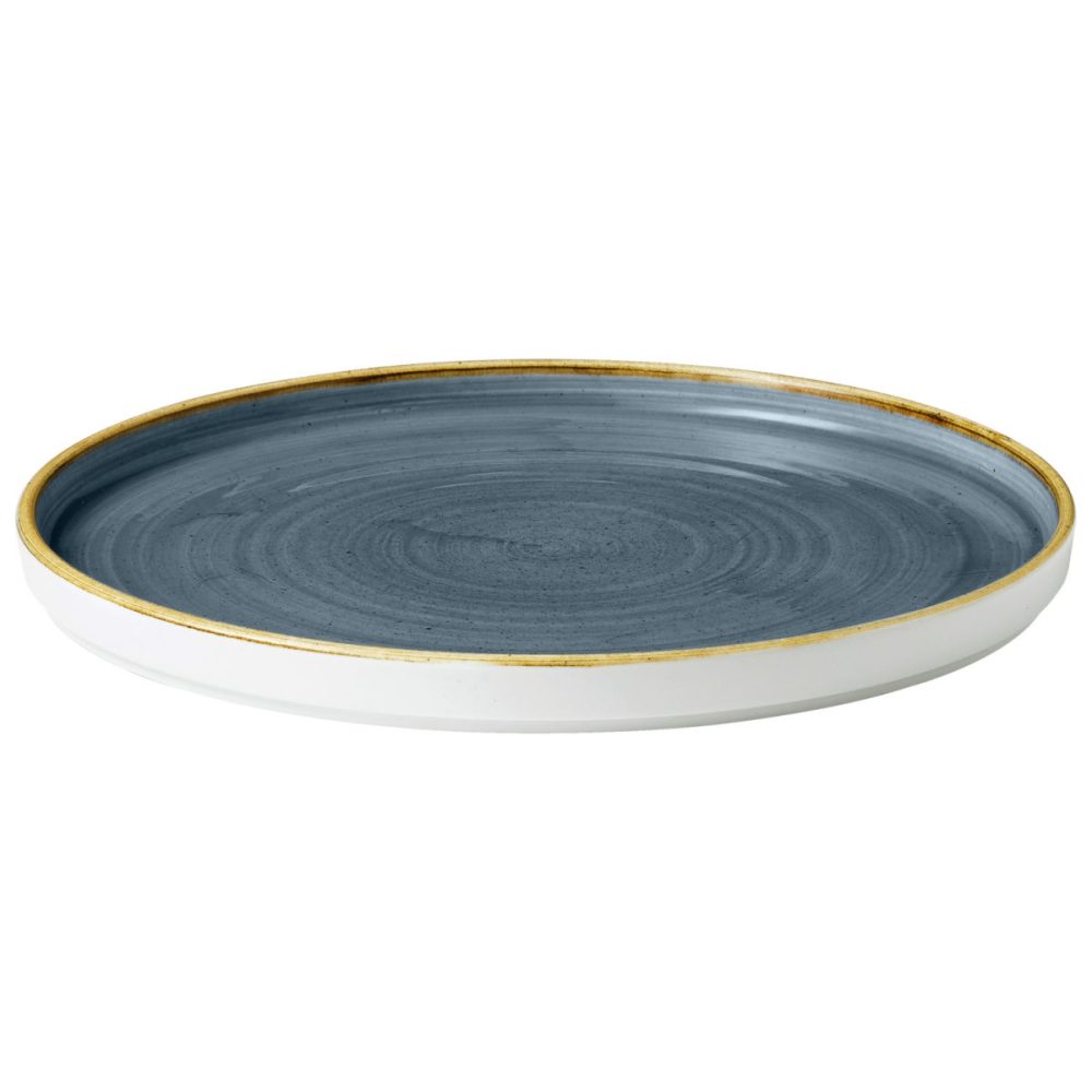 Churchill Teller flach Stonecast Blueberry mit erhöhtem Rand; 21x2 cm (ØxH); blau/braun; rund; 6 Stück / Pack