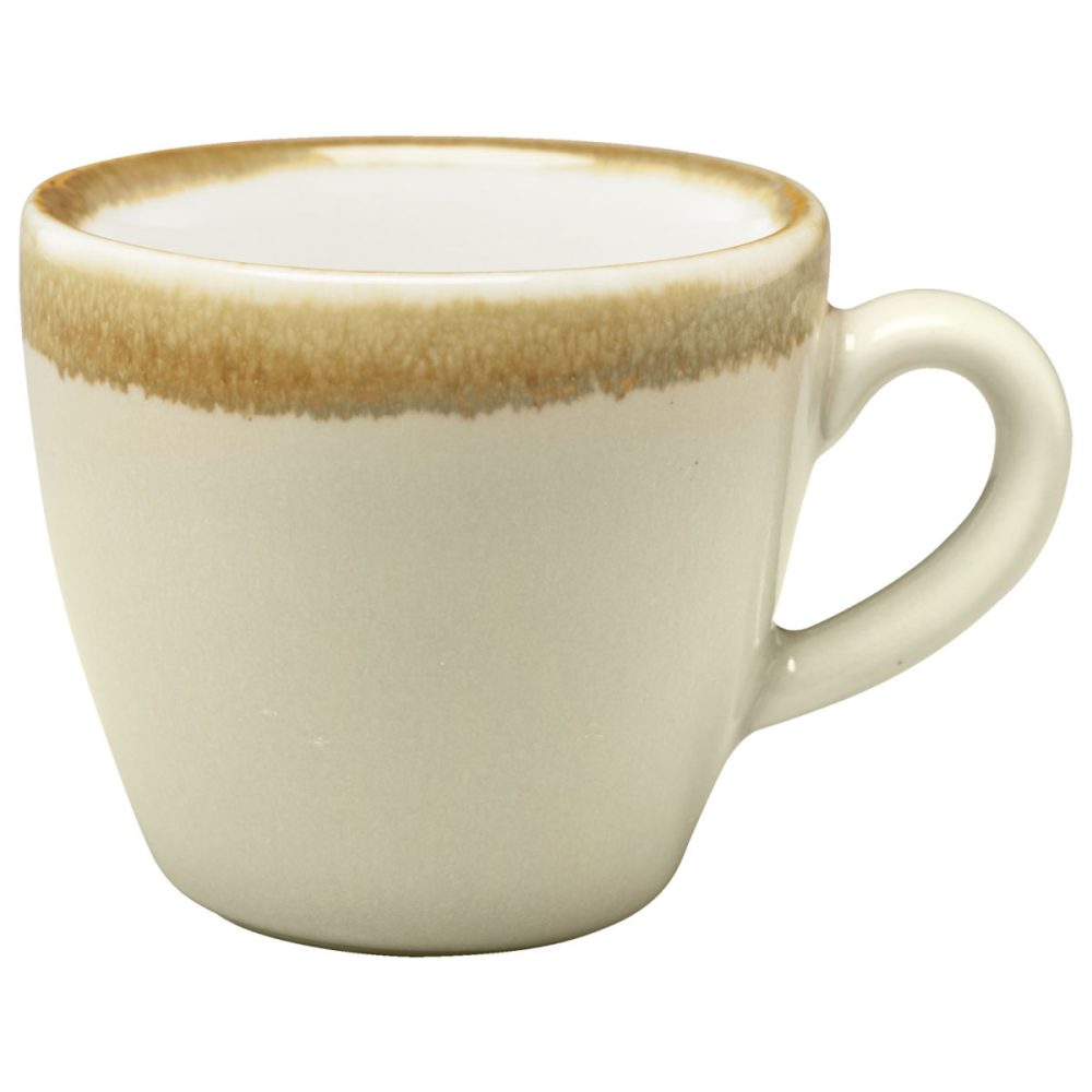 PULSIVA Espressotasse Glaze 2.0; 80 ml, 7.8x5.5 cm (ØxH); sand; rund; 6 Stück / Pack