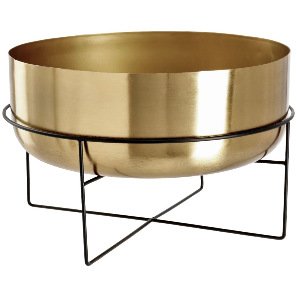 VEGA Pflanzschale Marly; 40x25 cm (ØxH); gold/schwarz