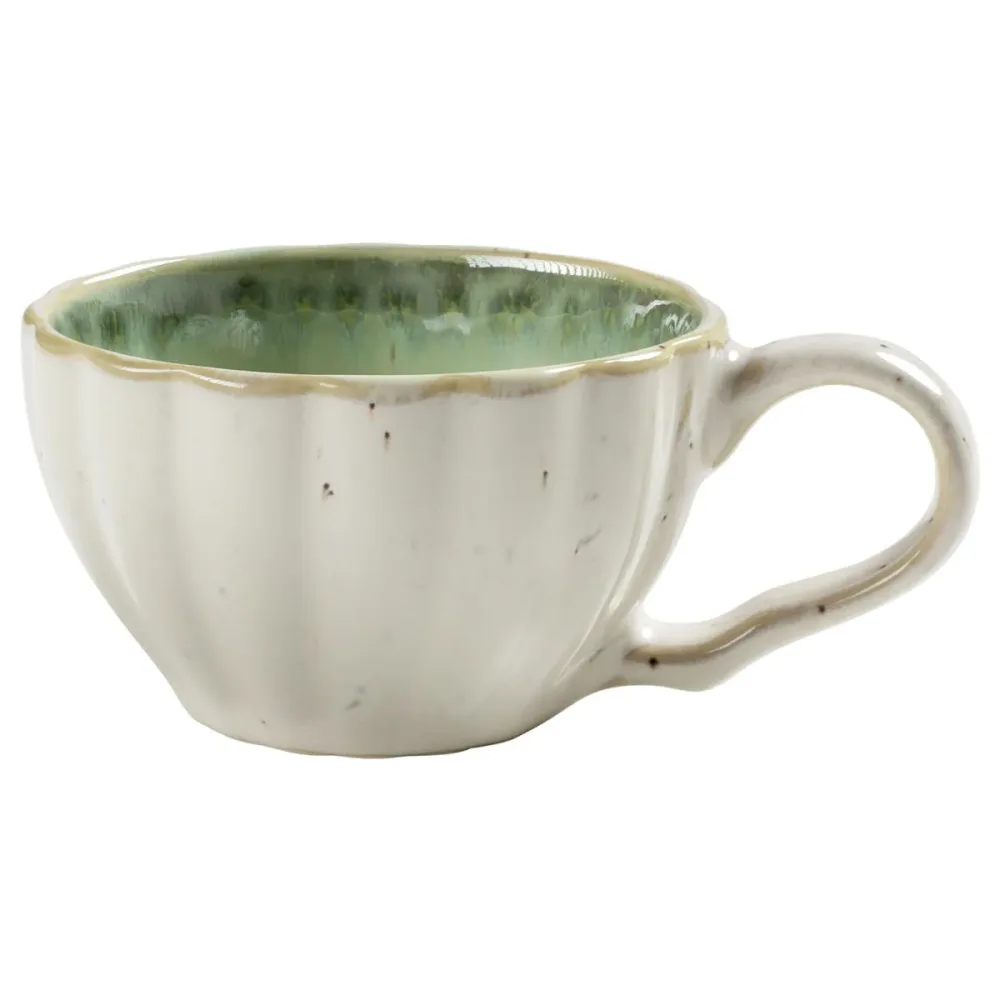 VEGA Espresso-Obertasse Flora; 100 ml, 7.5x4.5 cm (ØxH); grün/beige; 6 Stück / Pack
