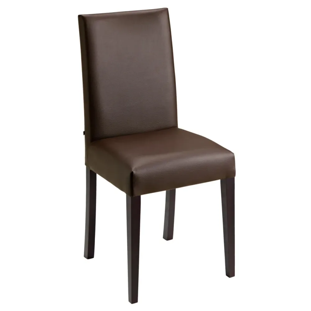 VEGA Polsterstuhl Elegance; 46.5x51x95.5 cm (BxTxH); Sitz braun, Gestell wenge; 2 Stück / Pack