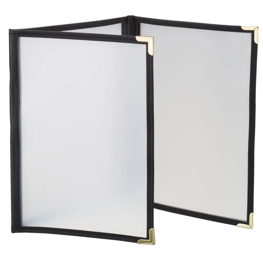 PULSIVA Menühüllen Harta; DIN A5, 17x23 cm (BxH); schwarz; 5 Stück / Pack