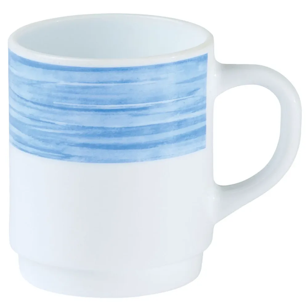 Arcoroc Kaffeebecher Brush; 250 ml, 7.2x8.9 cm (ØxH); blau; rund; 6 Stück / Pack