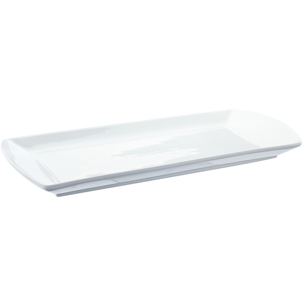 PULSIVA Servierplatte Loa; 38.5x17x3.5 cm (LxBxH); weiss; rechteckig; 3 Stück / Pack