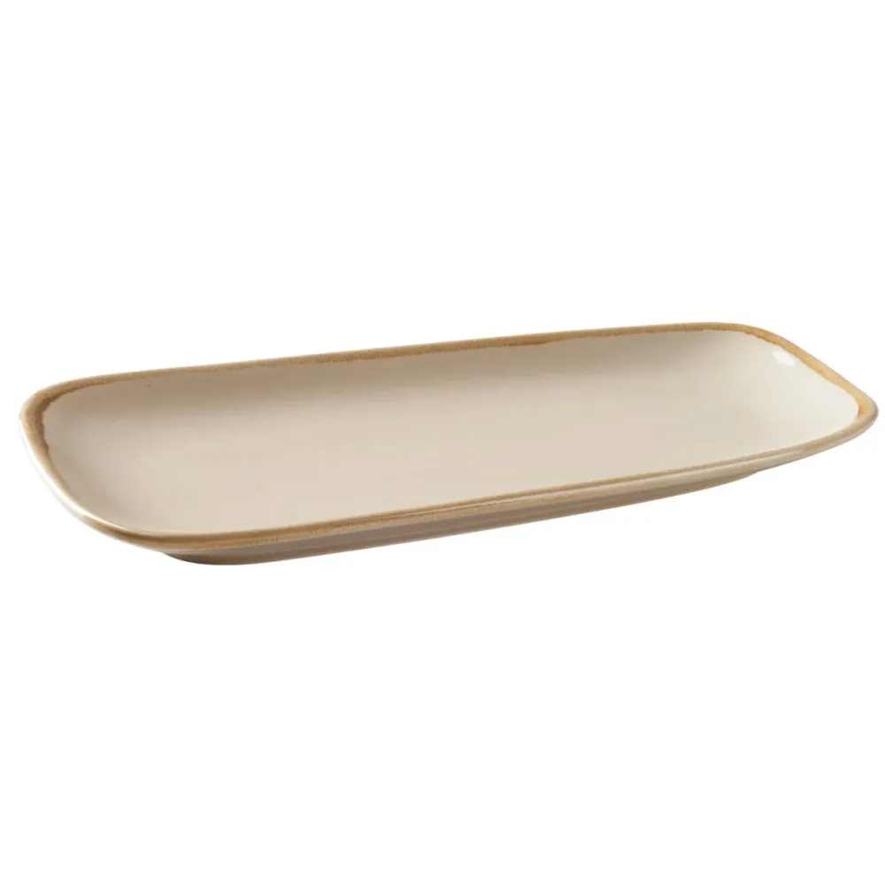 PULSIVA Servierplatte Glaze 2.0; 33.5x17x4 cm (LxBxH); sand; rechteckig; 4 Stück / Pack