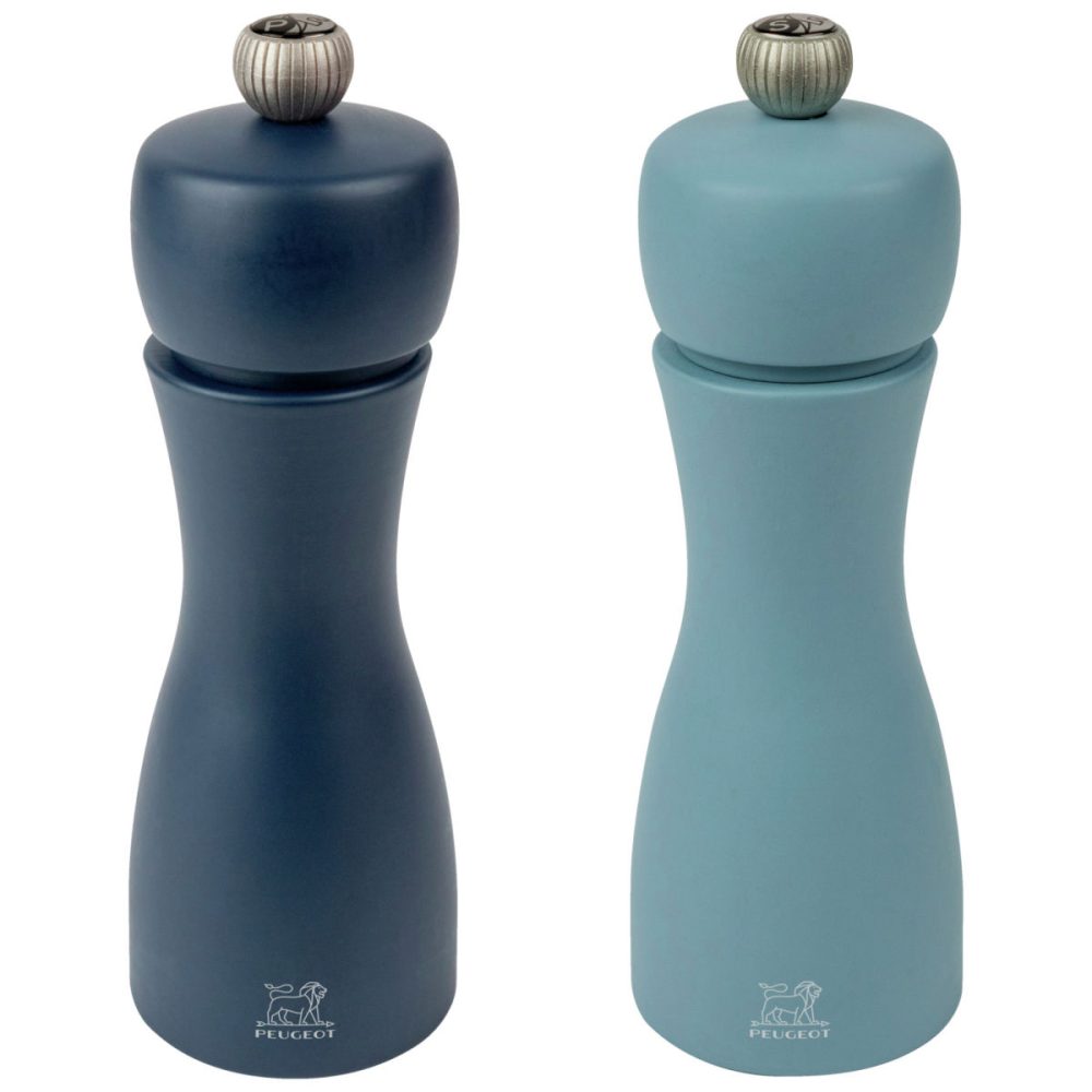 Peugeot Salz- und Pfeffermühlen-Set Tahiti; 15 cm (H); azurblau/dunkelblau