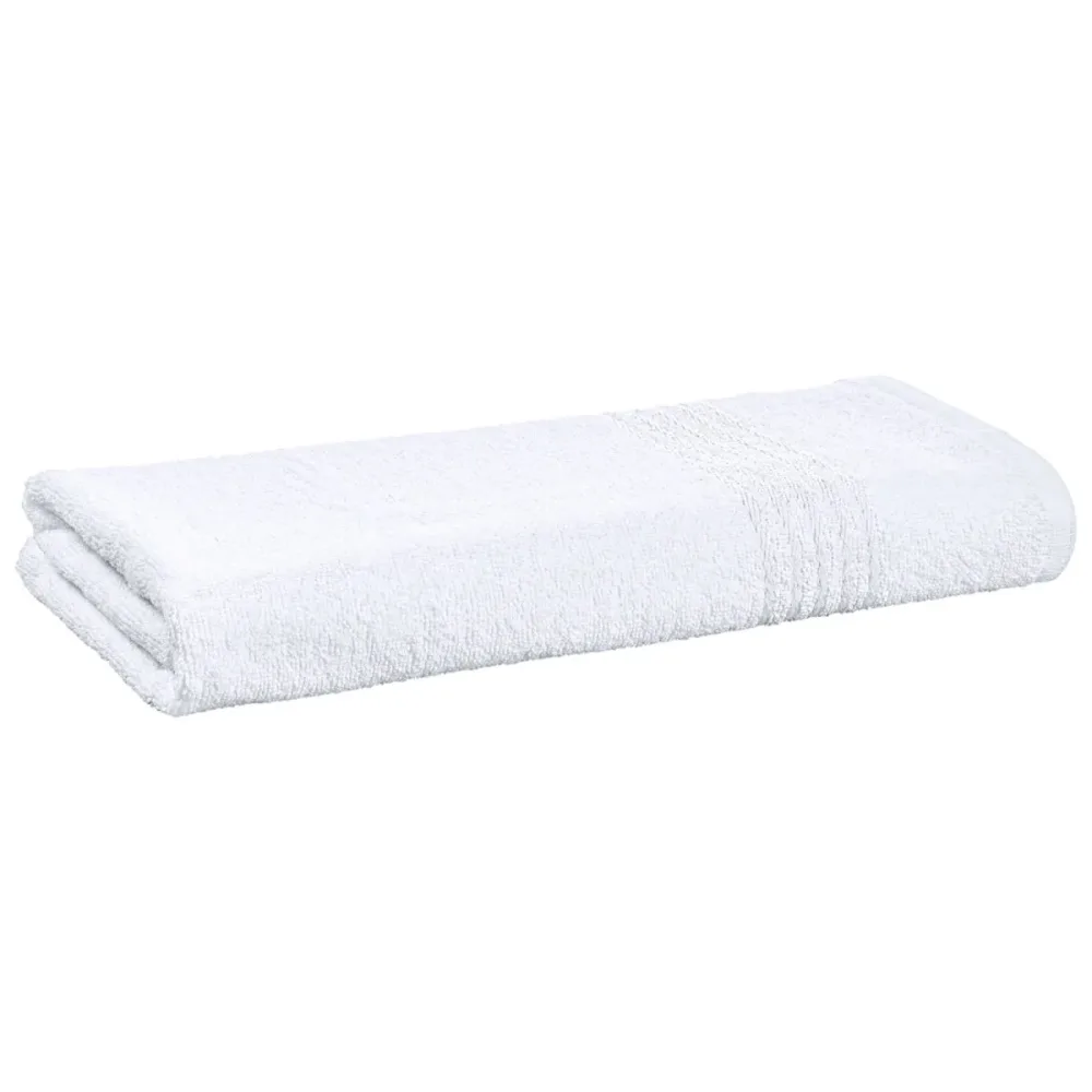 ERWIN M. Badetuch Classico mit Bordüre; 100x150 cm (BxL); weiss; 5 Stück / Pack