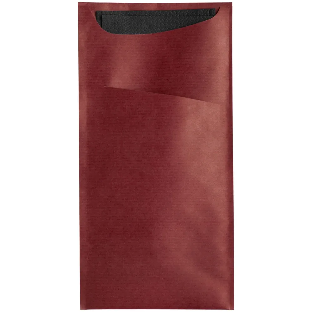 GARCIA DE POU Bestecktasche Besta; 11.2x22.5 cm (BxL); bordeaux; 100 Stück / Pack