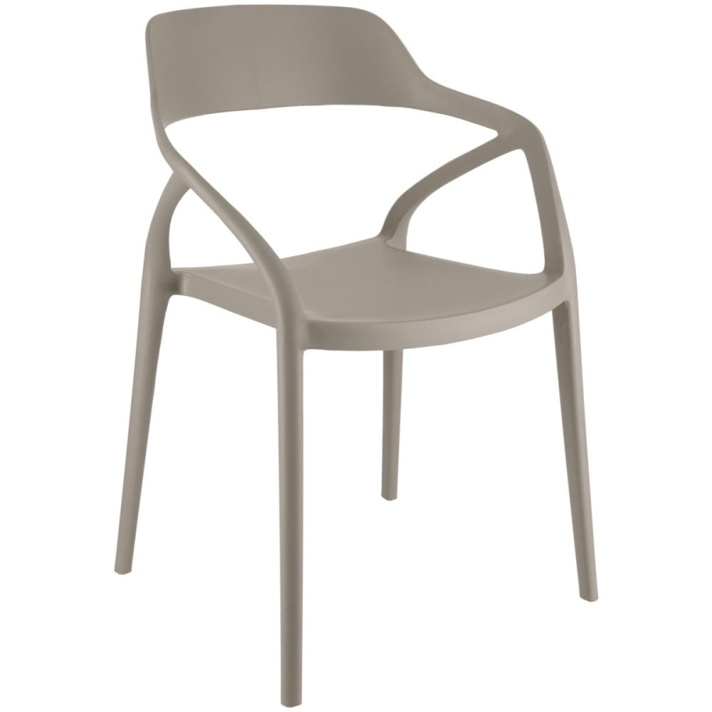 PULSIVA Kunststoff Stuhl Soreva; 57x51x79 cm (BxTxH); taupe; 4 Stück / Pack