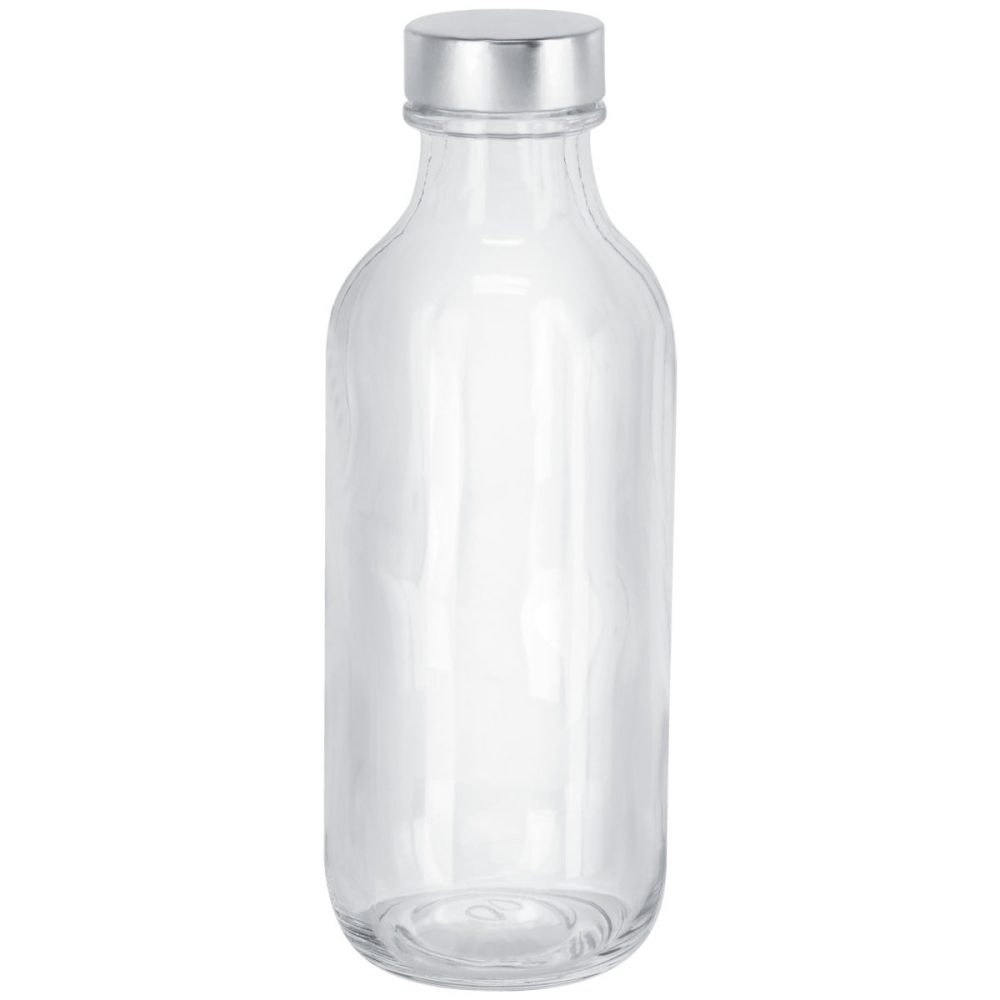 Pasabahçe Glasflasche Iconic; 360 ml, 6.5x17.9 cm (ØxH); transparent/silber; 6 Stück / Pack