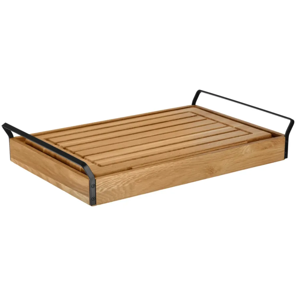 VEGA Brotschneidestation Esino eiche 1/1; GN 1/1, 61.9x38.6x10.9 cm (LxBxH); eiche/schwarz; rechteckig