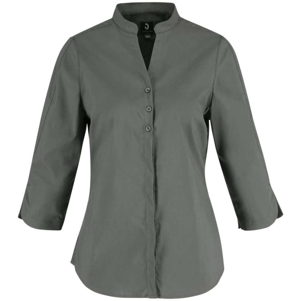 JOBELINE Damen Bluse Lani Dreiviertelarm; Kleidergrösse 42; dunkelgrau