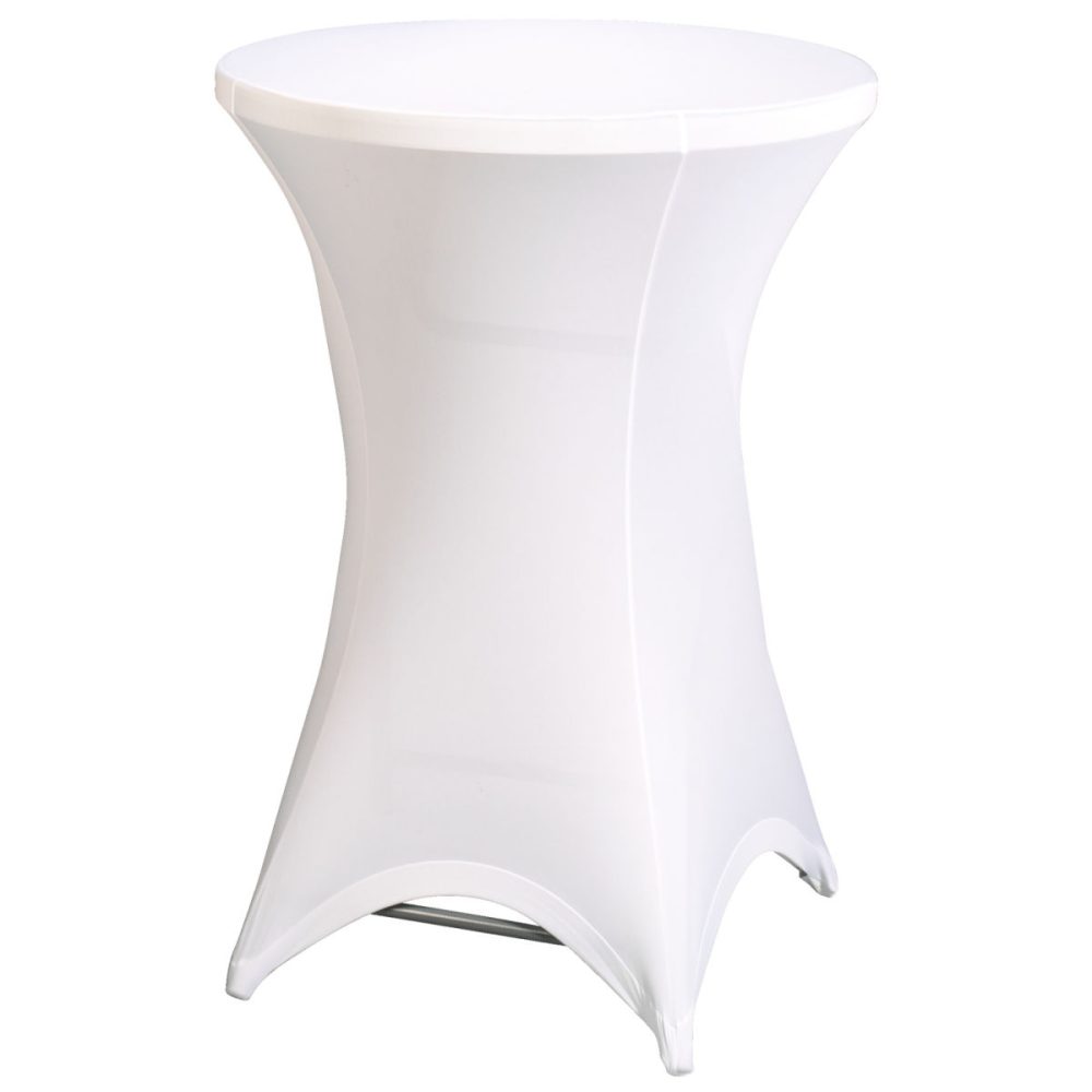 PULSIVA Stehtischhusse Stretch Elastic; 70x110 cm (ØxL); weiss; zylinderförmig
