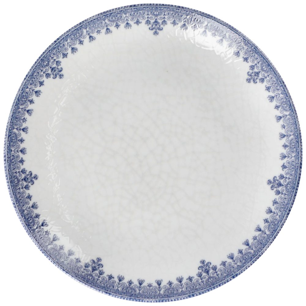 VEGA Teller flach Nonna; 24.5 cm (Ø); weiss/blau; rund; 6 Stück / Pack