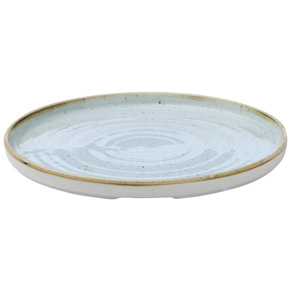 Churchill Teller flach Stonecast Duck Egg mit Steilrand; 26x2 cm (ØxH); hellblau/braun; rund; 6 Stück / Pack