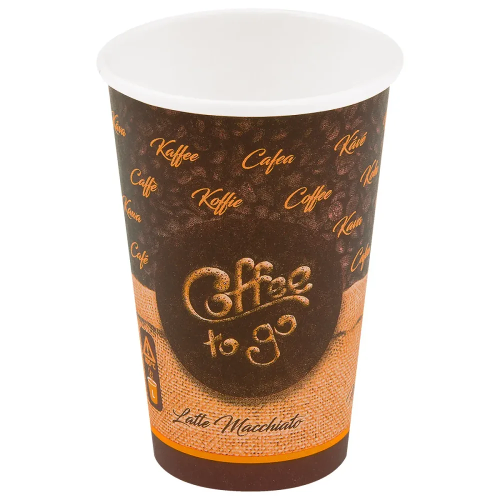 WIMEX Trinkbecher To Go Cafe Melange; 330 ml, 8x12.1 cm (ØxH); braun; 50 Stück / Pack