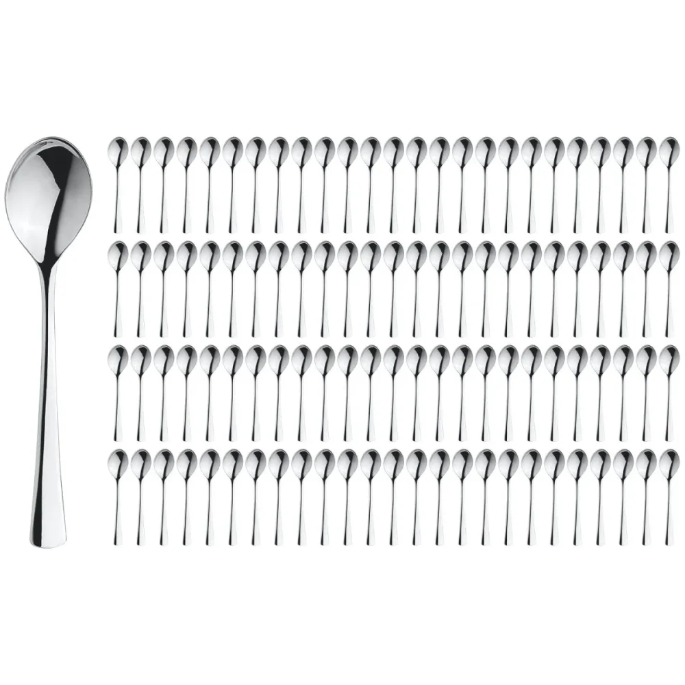 PULSIVA Vorteilspack Kaffeelöffel Linz 100 Stück; 14 cm (L); silber, Griff silber; 100 Stück / Pack