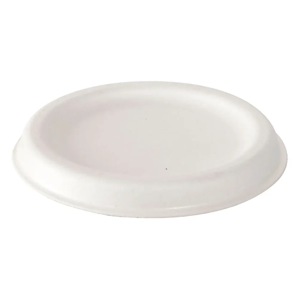 DUNI Zuckerrohrdeckel Eco III; 7x8 cm (ØxH); weiss; rund; 150 Stück / Pack