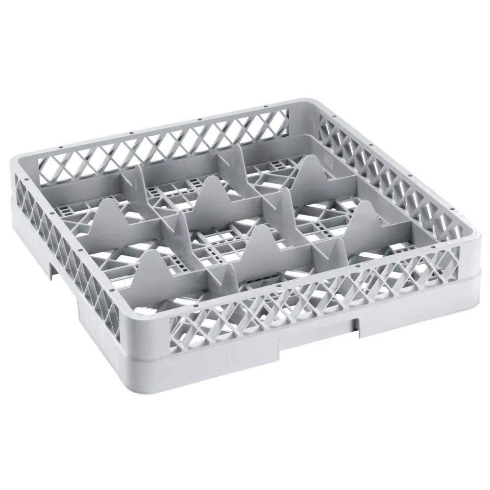 PULSIVA Gläserspülkorb 9 Fächer; 50x50x10 cm (BxTxH); grau